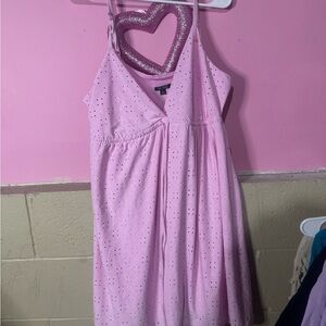 wild fable Pink Eyelet Mini Dress